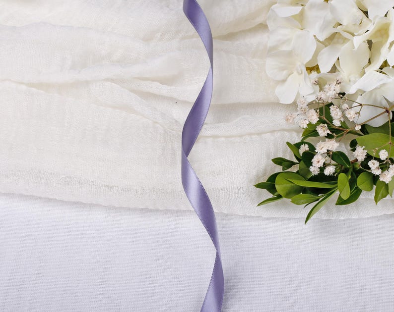 Cream Ivory Satin Ribbon for Wedding - 10mm Width Sold by the Metre ...