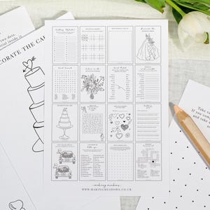 Blue Garden Wedding Kids Activity Pack Book - A5 Children's Favour