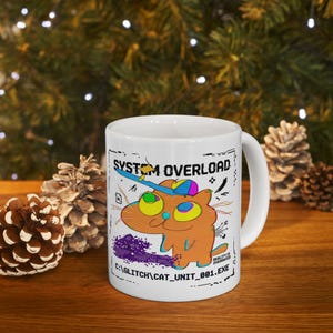 Kubek informatyczny Glitch Art | Prezent dla programisty IT w stylu retro | Zabawny kubek do kawy dla studenta programowania | Prezent dla inżyniera oprogramowania | 11 uncji 15 uncji