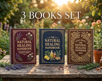 Natural Healing Handbook Collection – set van 3 boeken met kruidengeneesmiddelen, wellness- en thuisverzorgingsgidsen