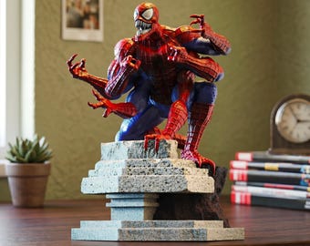 Spiderman Classic STL File, Spider Superhero 3D Print Model, Resin Figure STL Digital Download