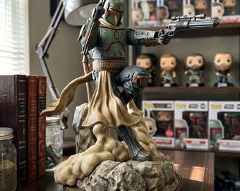 Boba Fett Star Wars STL-bestand – Boba Fett 3D-printmodel – Star Wars-figuur van hars in STL-formaat – Digitale download