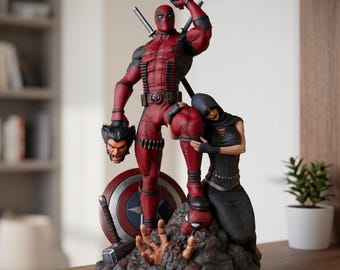 Deadpool Marvel STL File – X-Men Merc with a Mouth 3D Print Model – Resin Figure STL – Digital Download