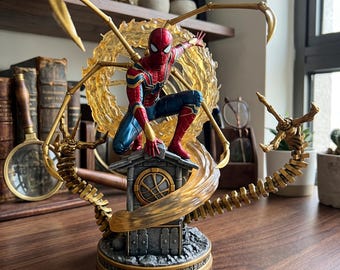Klassiek Spiderman STL-bestand, 3D-printmodel van het Iron Spider-pak, superheldenfiguur van hars (STL-bestand, digitale download)