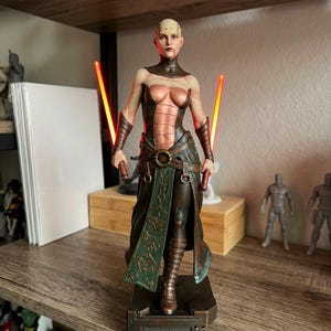 Asaj Ventress Star Wars STL-fil – Asaj Ventress 3D-utskriftsmodell – Star Wars-figur i harts STL – Digital nedladdning