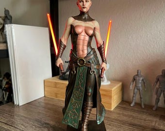 Asaj Ventress Star Wars STL-bestand – Asaj Ventress 3D-printmodel – Hars Star Wars-figuur STL – Digitale download