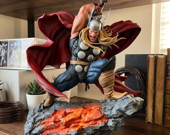Thor Action Pose STL File – Thor 3D Print Model – Marvel Superhero Figure STL – Digital Download