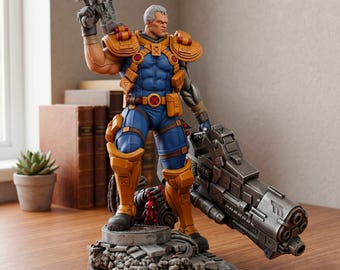 Cable STL File – Marvel X-Men 3D Print Model – Mutant Superhero Resin Figure STL – Digital Download