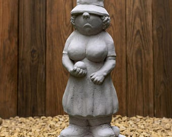 Estatua de abuela de piedra para exteriores, escultura de anciana de hormigón, decoración de jardín para mujer, figura de abuela hecha a mano, adorno conmemorativo para abuela, regalo para amantes
