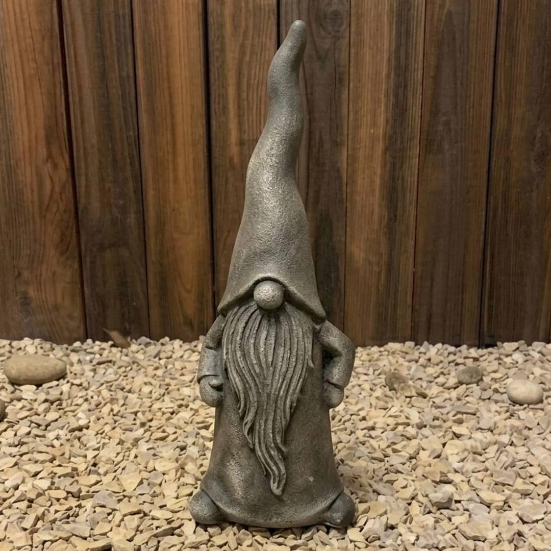 Concrete Nordic Gnome Statue Garden Gnome Sculpture Outdoor ...