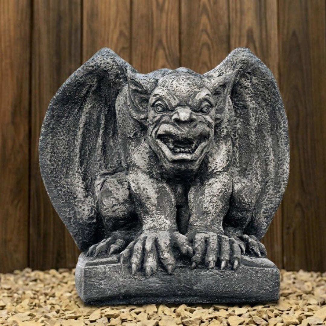 Large Concrete Gargoyle Statue Stone Gothic Monster Sculpture Outdoor ...