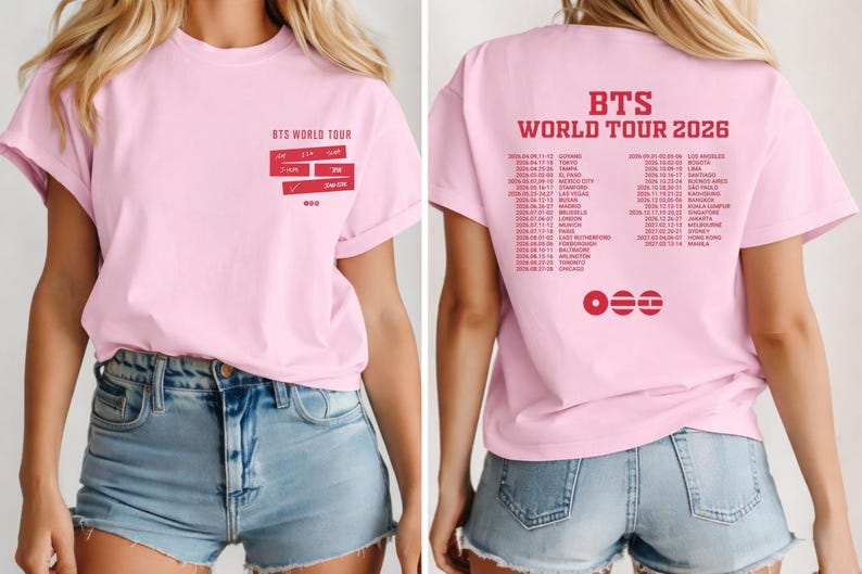 BTS World Tour 2026 Shirt, Bangtan Boys Comeback 2026 Tee, Kpop Concert ...
