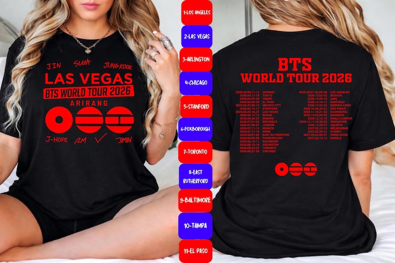 Personalized BTS World Tour 2026 Two-sided Unisex Shirt,bts Concert ...