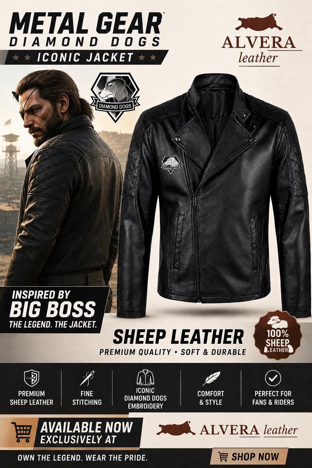 Diamond Dogs Leather Jacket - Etsy