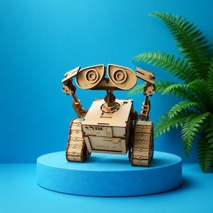 3D Wall-E Robot Laser Cut File | Animated Movie Character SVG DXF | Wooden Robot Puzzle Plan | CNC Router Project | Digital Download