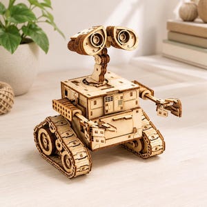 3d Wooden Robot Puzzle Laser Cut File, Robot SVG, MDF Digital Download