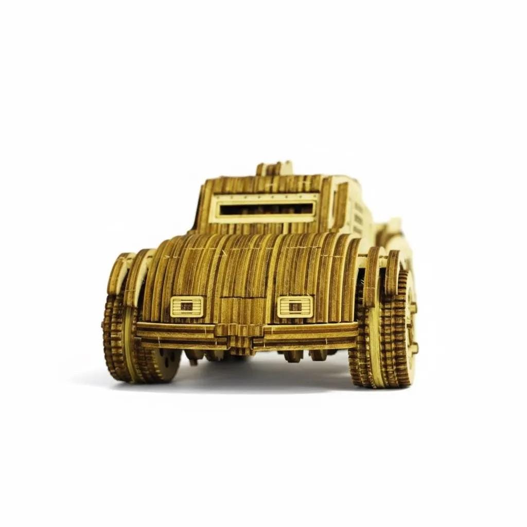 3D Mechanical Car Model Kit: Laser Cut Wood Puzzle Template (digital ...