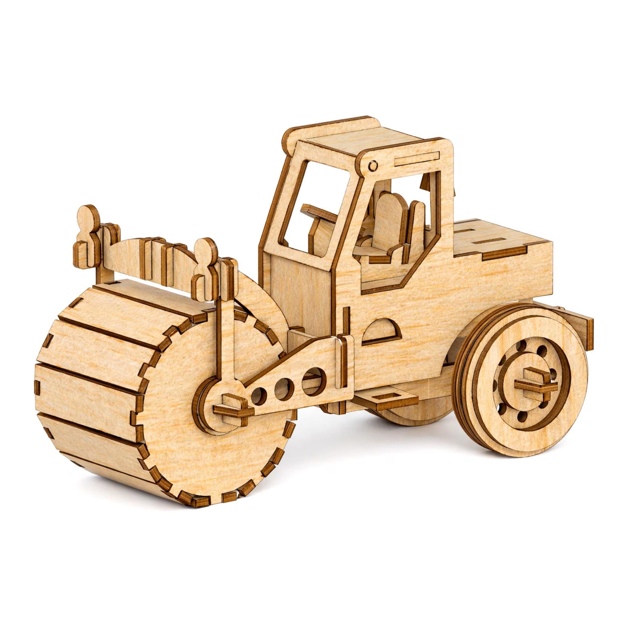 3D Road Roller Puzzle SVG | Laser Cut Compactor Model Plan (digital ...