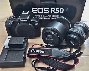 E0S R50 Mirrorless Camera RF-S18-45mm F4.5-6.3 is STM Lens Kit - NEW