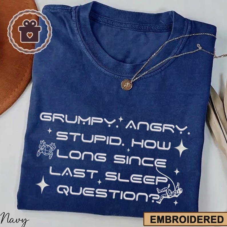 Embroidered Project Hail Mary Shirt Grumpy Angry Stupid Quote Rocky ...