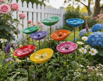 Estación de riego para polinizadores: comedero para mariposas y colibríes, bebedero para abejas, decoración para exteriores respetuosa con los polinizadores.