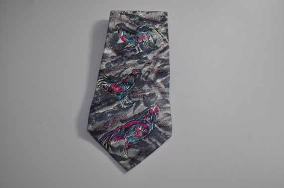 Maria Callas Rooster Silk Tie