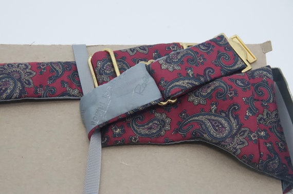 Robert Talbott Silk Bow Tie & Cummerbund Set - image 6