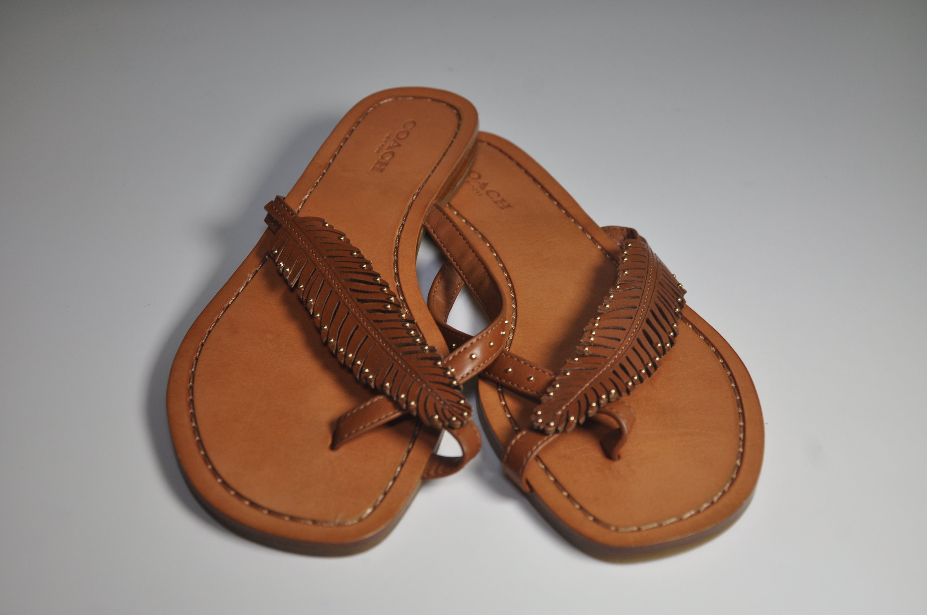 Coach feather sandals discount
