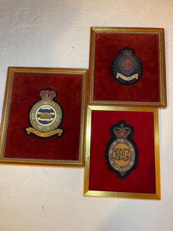 Framed Royal Blazer Badges Set of 3