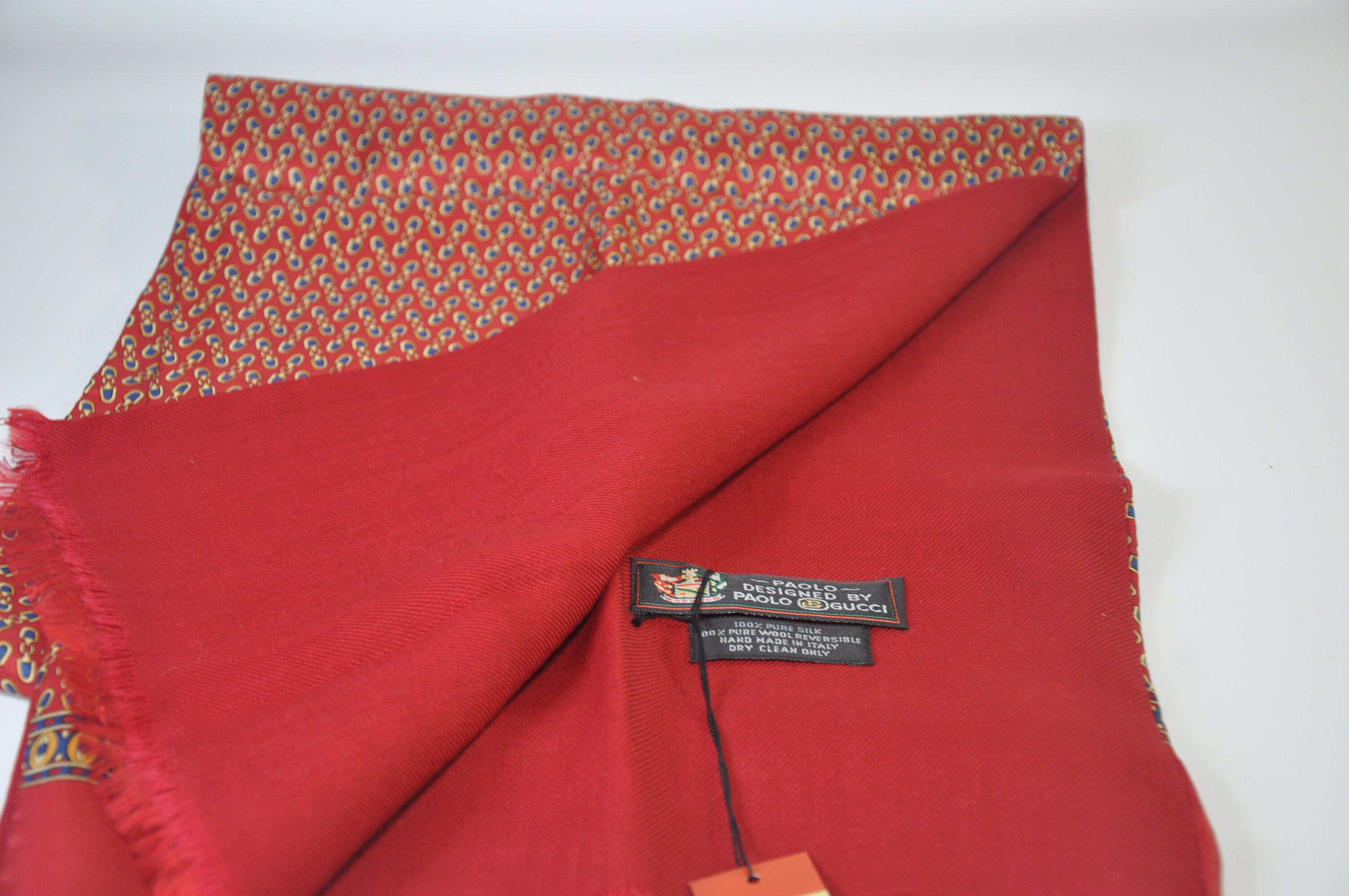 Paolo Gucci Wool Silk Long Scarf - Etsy 日本