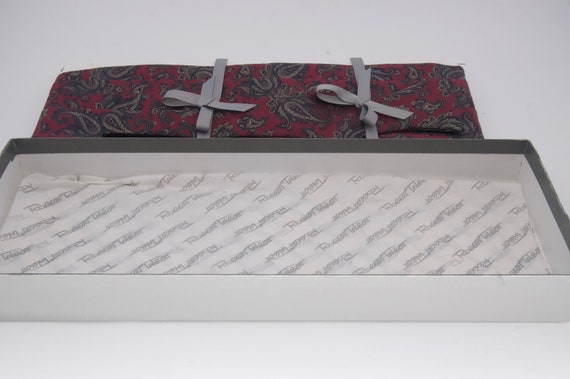 Robert Talbott Silk Bow Tie & Cummerbund Set - image 2