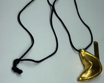 Haskell Fortune Cookie Pendant Necklace