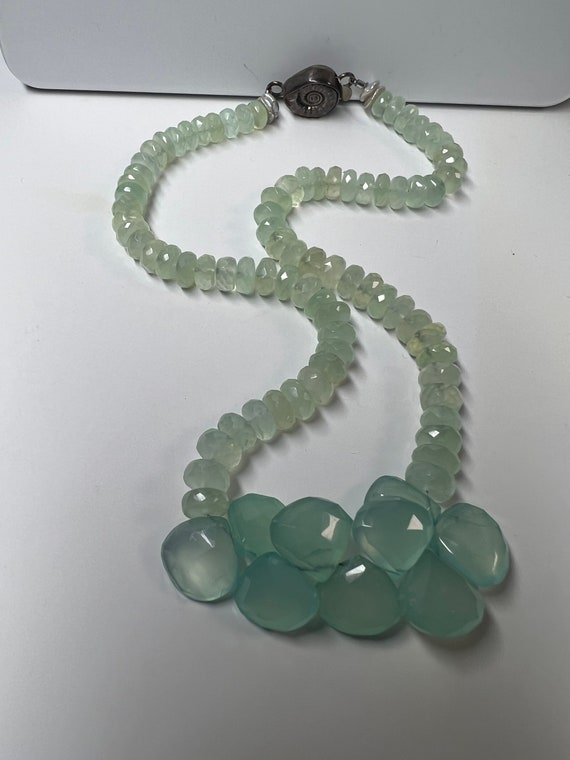 Blue Green Bead Necklace