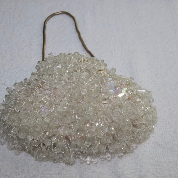 Vintage Beaded and Sequin Evening Bag