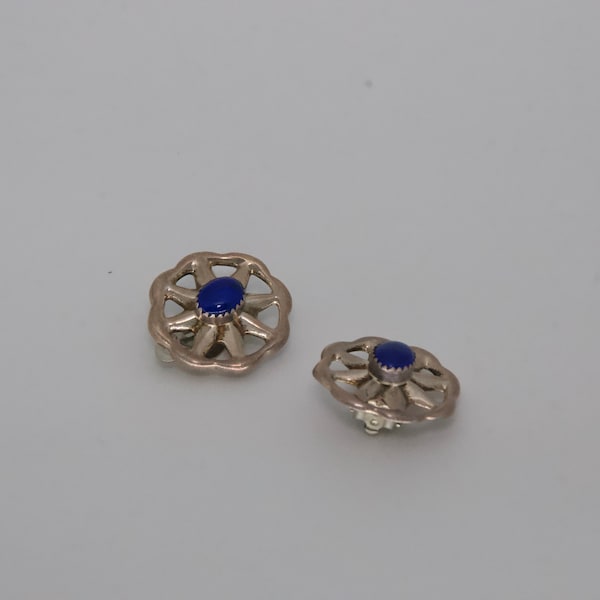 Sterling Silver Lowell Draper Clip Lapis Earrings