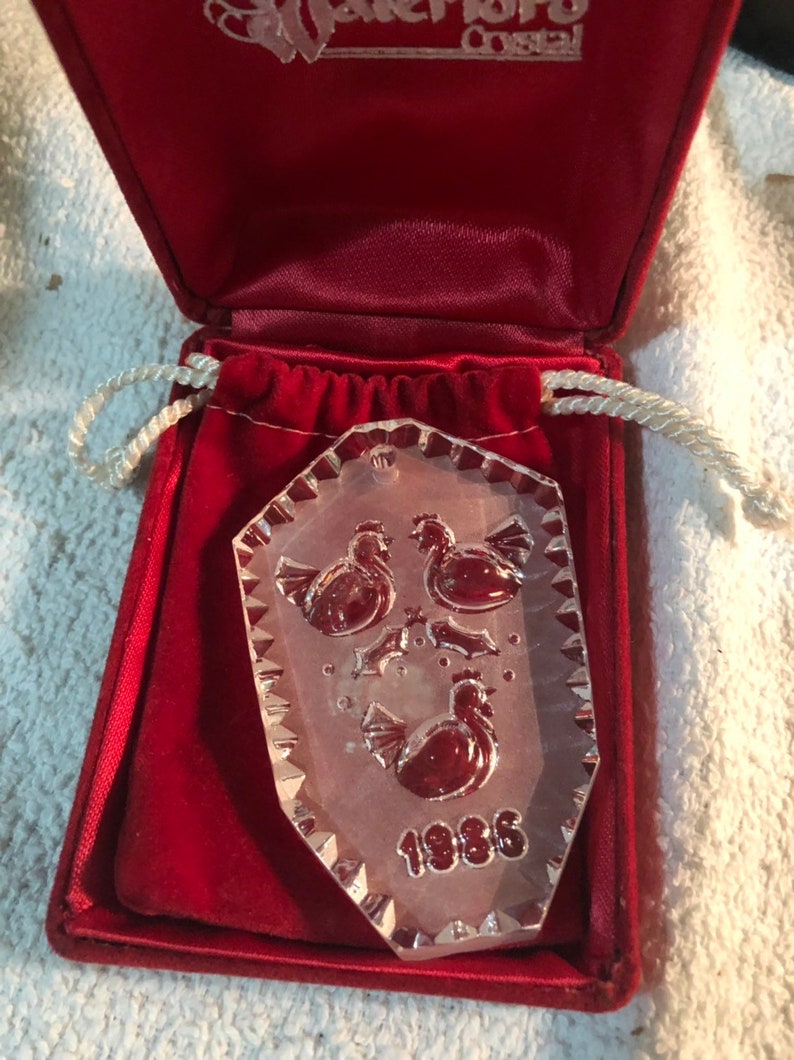 Vintage Waterford Crystal 1986 Christmas Ornament