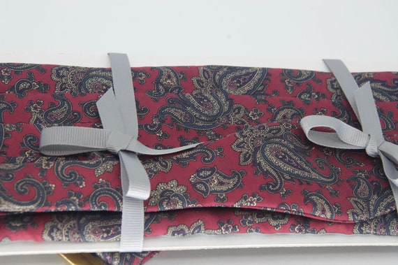 Robert Talbott Silk Bow Tie & Cummerbund Set - image 4