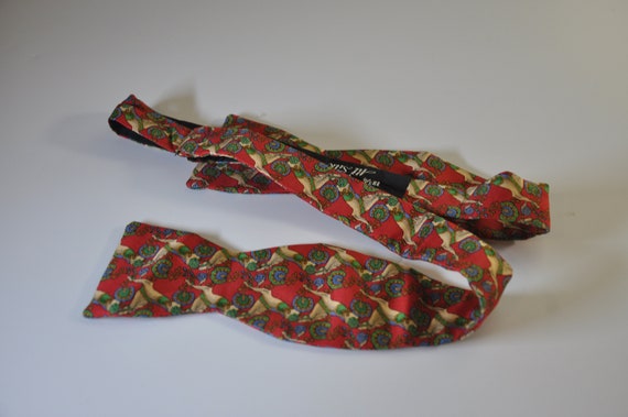 Burberrys Silk Horse Bow Tie - image 6