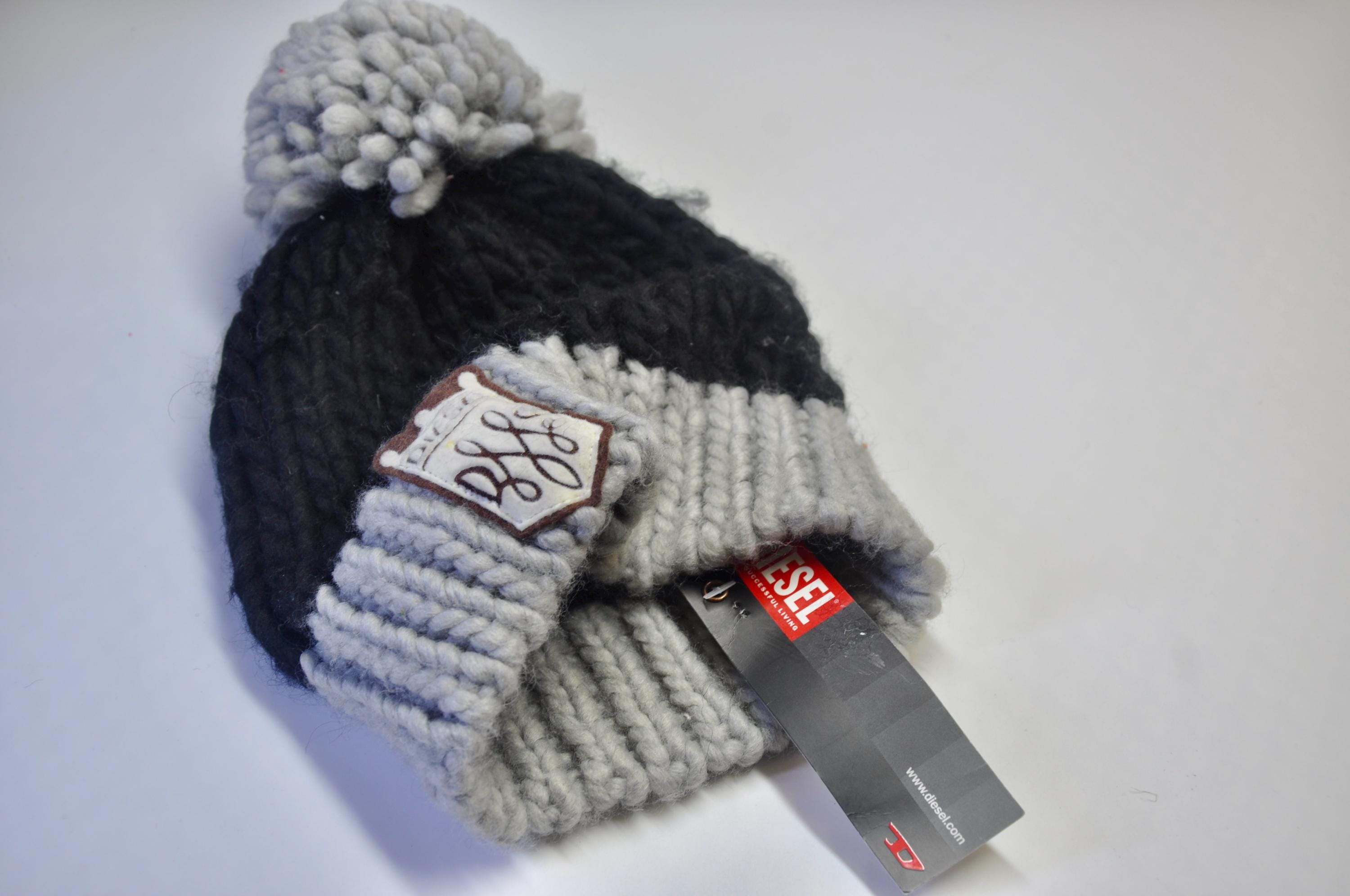 Diesel Knit Pom Pom Hat - Etsy