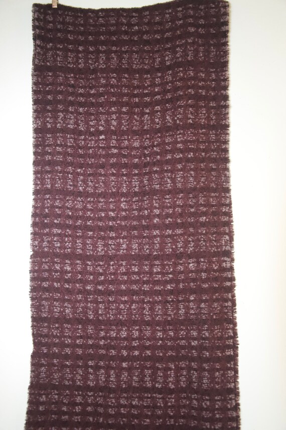 Plum Merino Wool Long Scarf - image 9