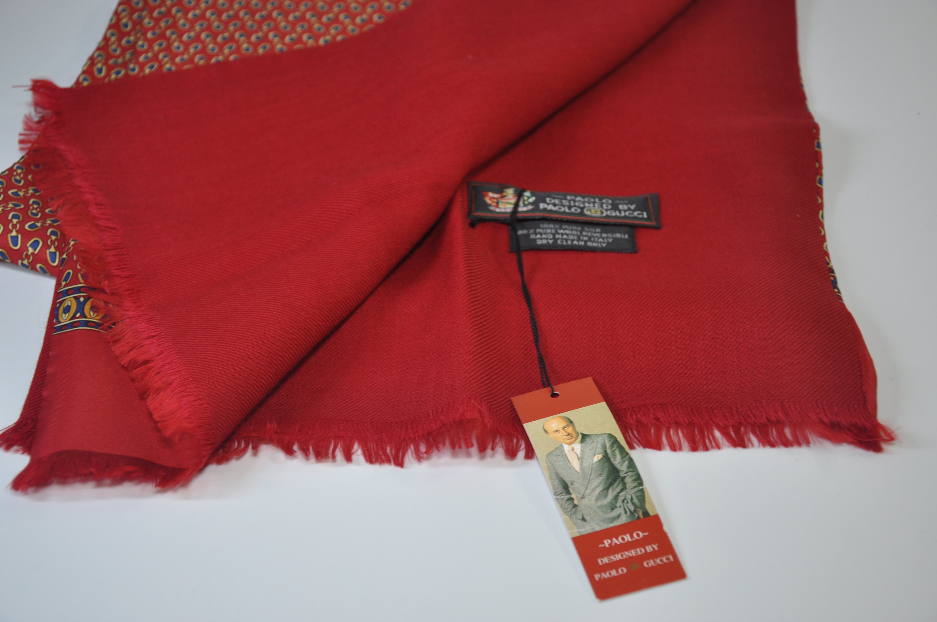 Paolo Gucci Wool Silk Long Scarf - Etsy 日本