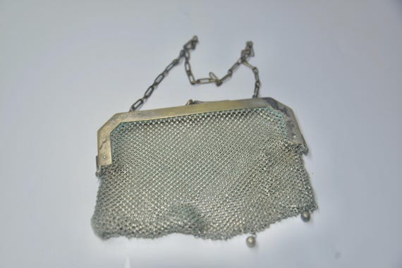 German Silver Mesh Bag