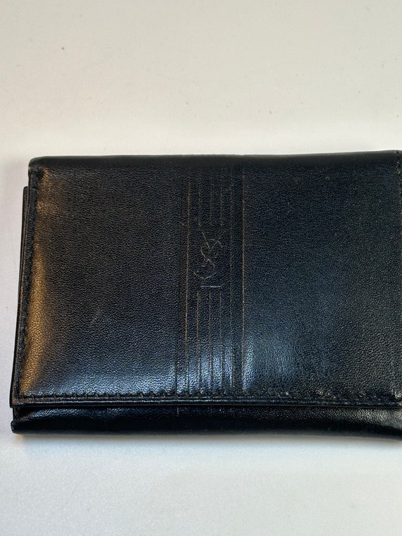 Vintage YSL Black Leather Wallet