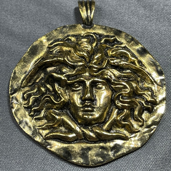 Medusa Head Signed Sphinx Pendant