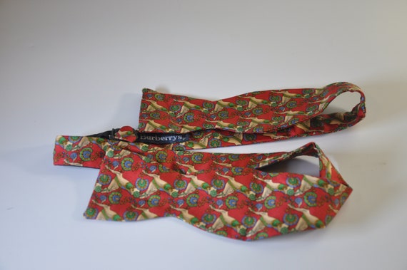 Burberrys Silk Horse Bow Tie - image 4