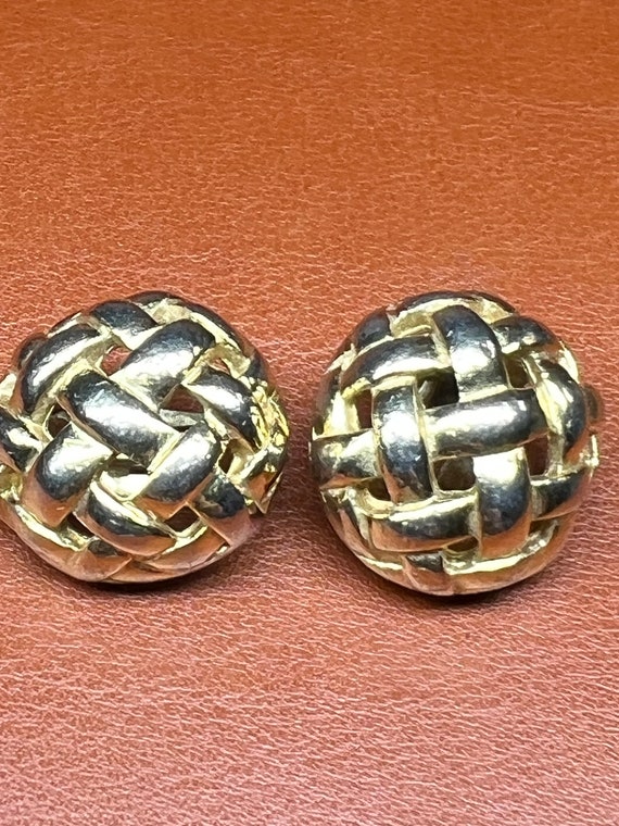 Givenchy Goldtone Small Clip Earrings - image 9