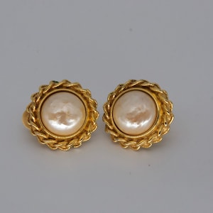 Carlisle Pearl Chain Clip Earrings