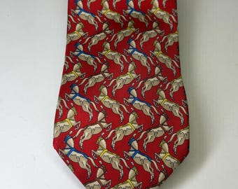 Equestrian Italian Silk Tie