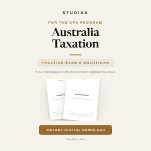 CPAオーストラリア税務模擬試験と解答例 | AT模擬試験（解答付き） | デジタルPDF 2026