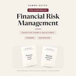 Examen práctico de gestión de riesgos financieros de CPA Australia y soluciones resueltas / Examen simulacro FRM con respuestas / PDF digital 2026